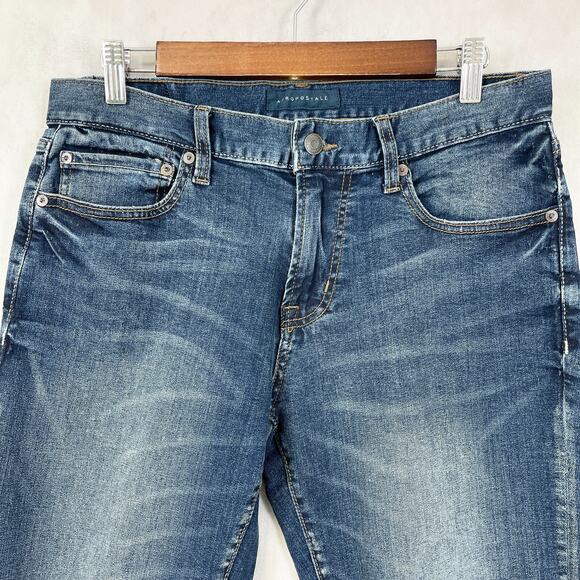 Aeropostale Mens Jeans Slim Dark Wash Destroyed Stretch Street Grunge Distressed - Picture 5 of 12